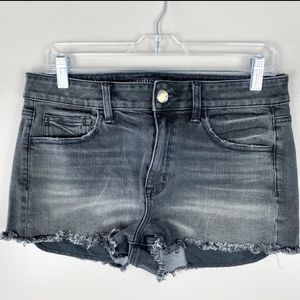 American Eagle high rise shortie Jean shorts